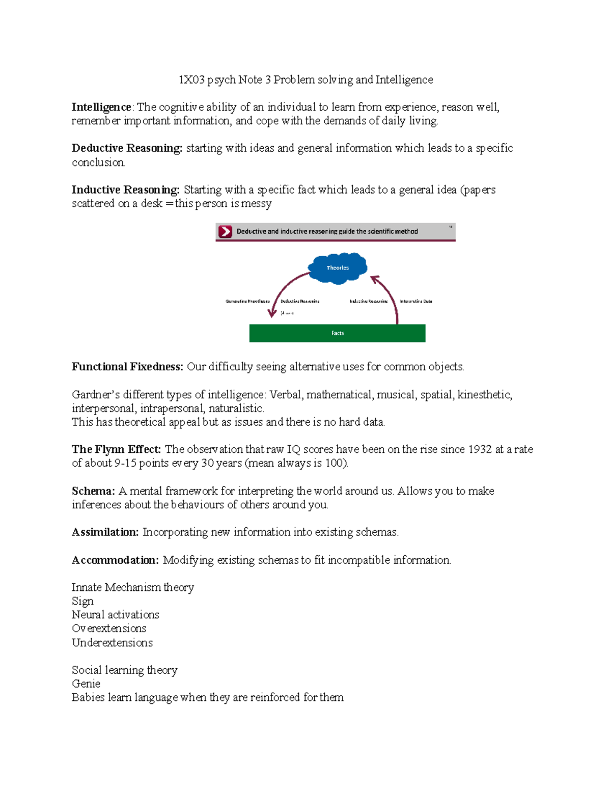 problem solving and intelligence psych 1x03