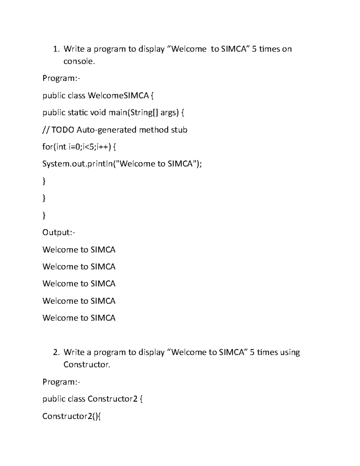 Advance Lab Java assignment with answer MBA SPPU Studocu
