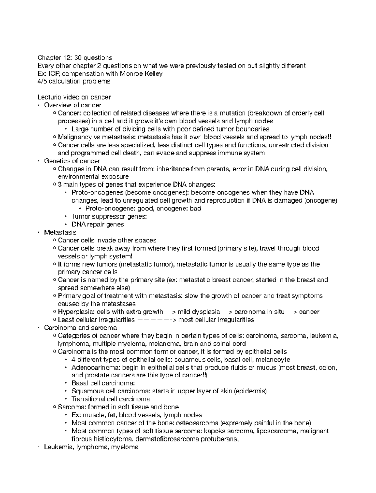 Med Surg 1 Final Review - Study Guide - Chapter 12: 30 Questions Every ...