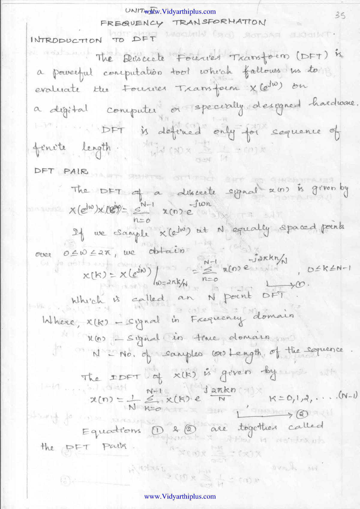 DSP Unit 2 - Digital Signal Processing notes - Btech in Electrical ...