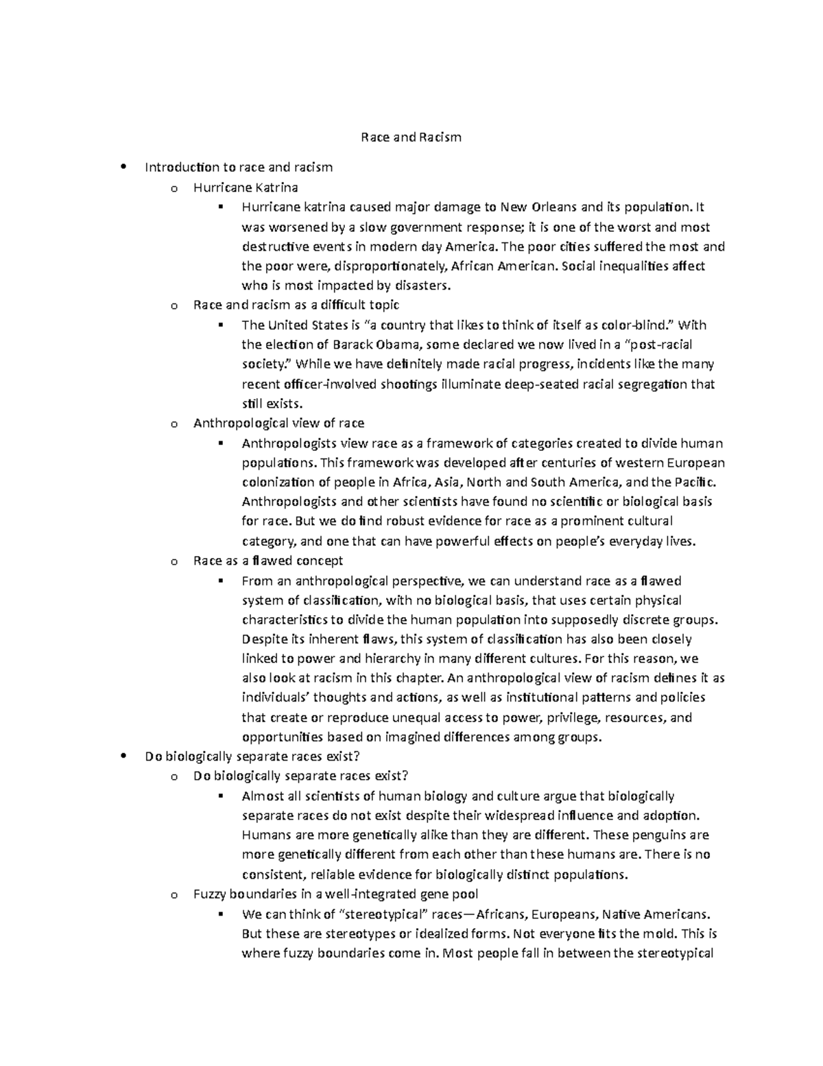 Day 6 Race and Racism - Lecture notes 6 - Race and Racism Introduction ...
