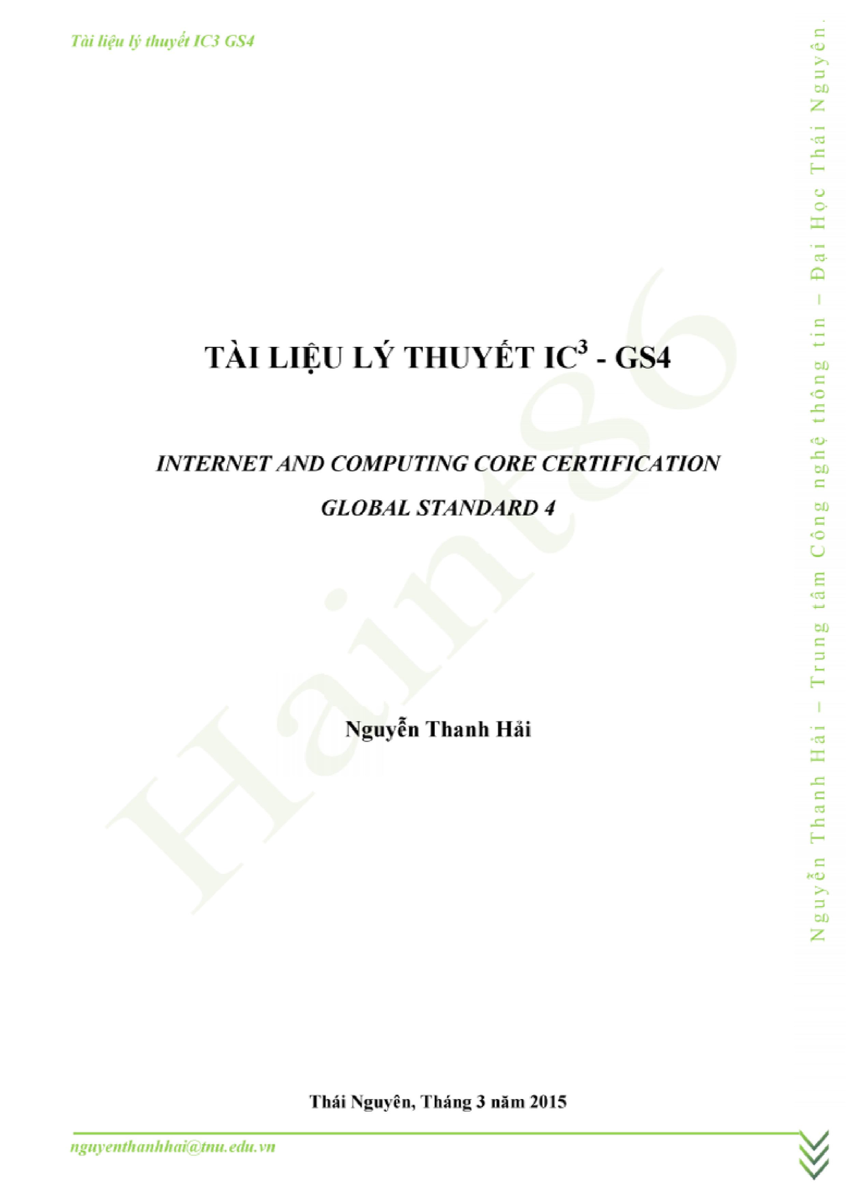 Trắc Nghiệm IC3-GS4 - IC3-GS4 - UEH - K2341 - Studocu