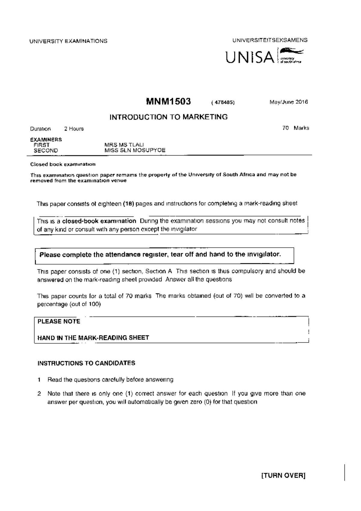 Mnm1503 2016 Exam Paper Mnm1503 Studocu Mnm1503 2016 Exam Paper Mnm1503 Studocu