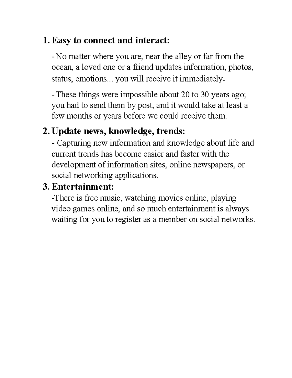Easy to connect and interact - 1 to connect and interact: - No matter ...