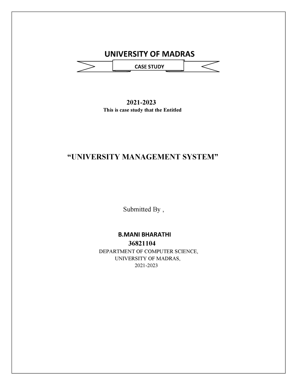 thesis university of madras