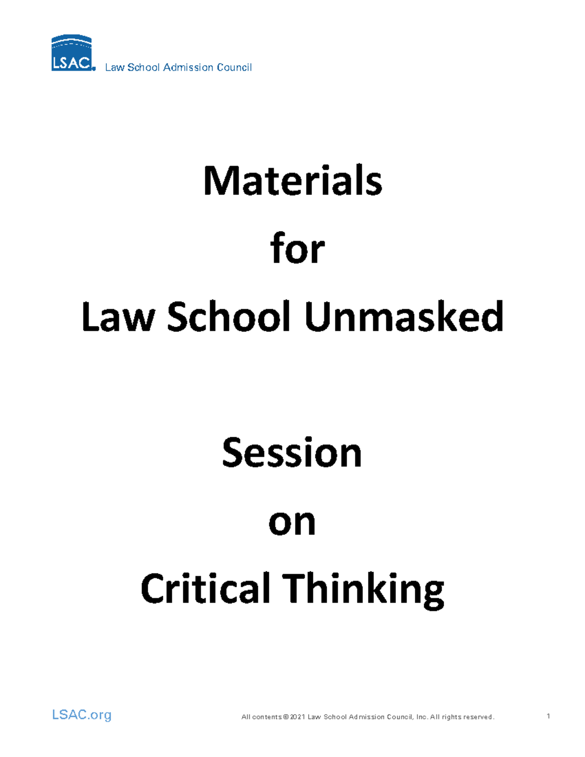 law-school-unmasked-materials-for-session-on-critical-thinking