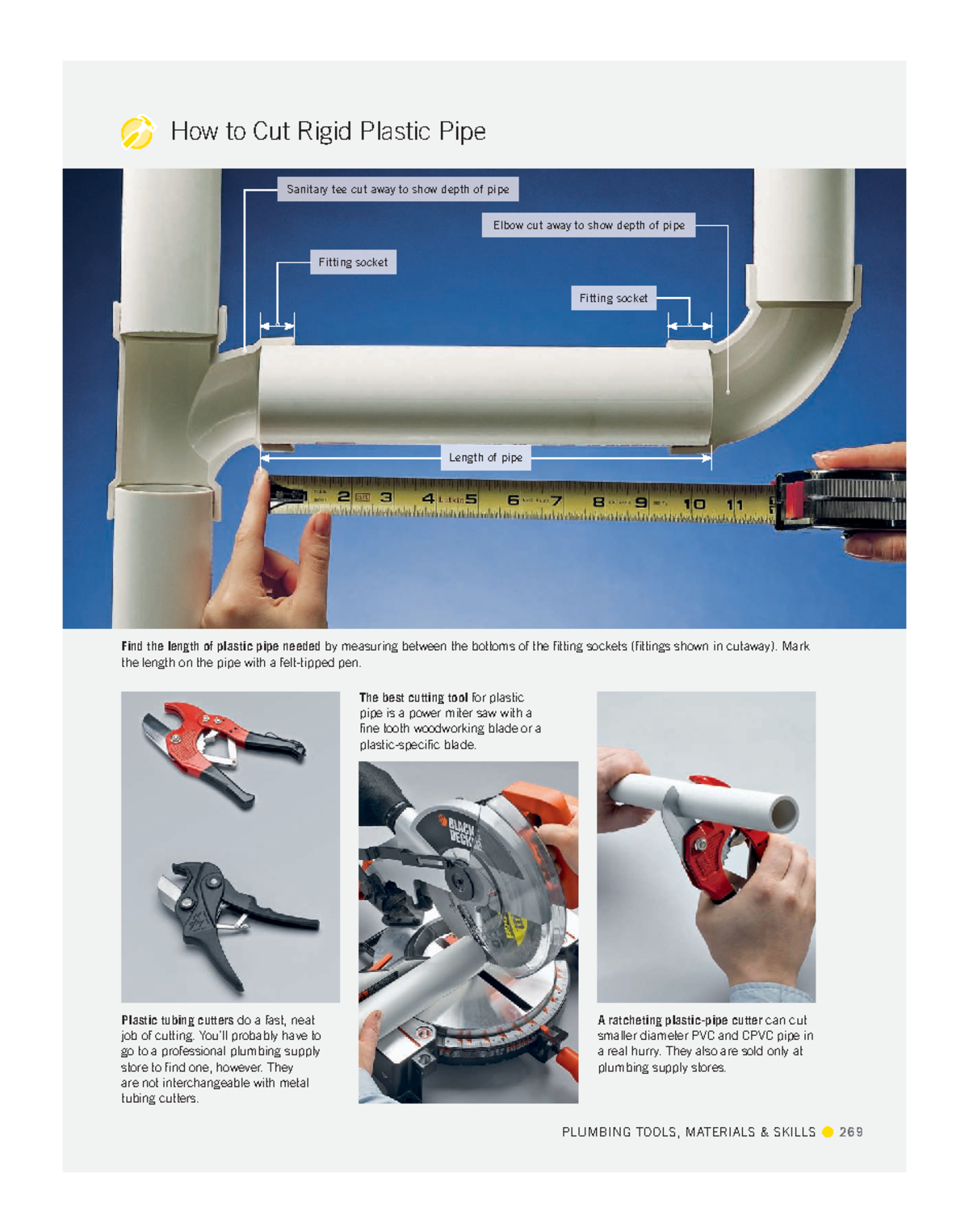 The guide to plumbing PLUMBING TOOLS, MATERIALS & SKILLS 269 Plastic