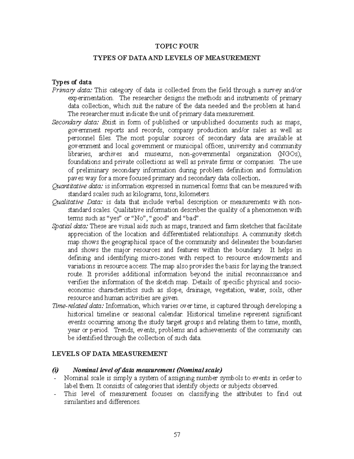 topic-4-data-measurement-topic-four-types-of-data-and-levels-of