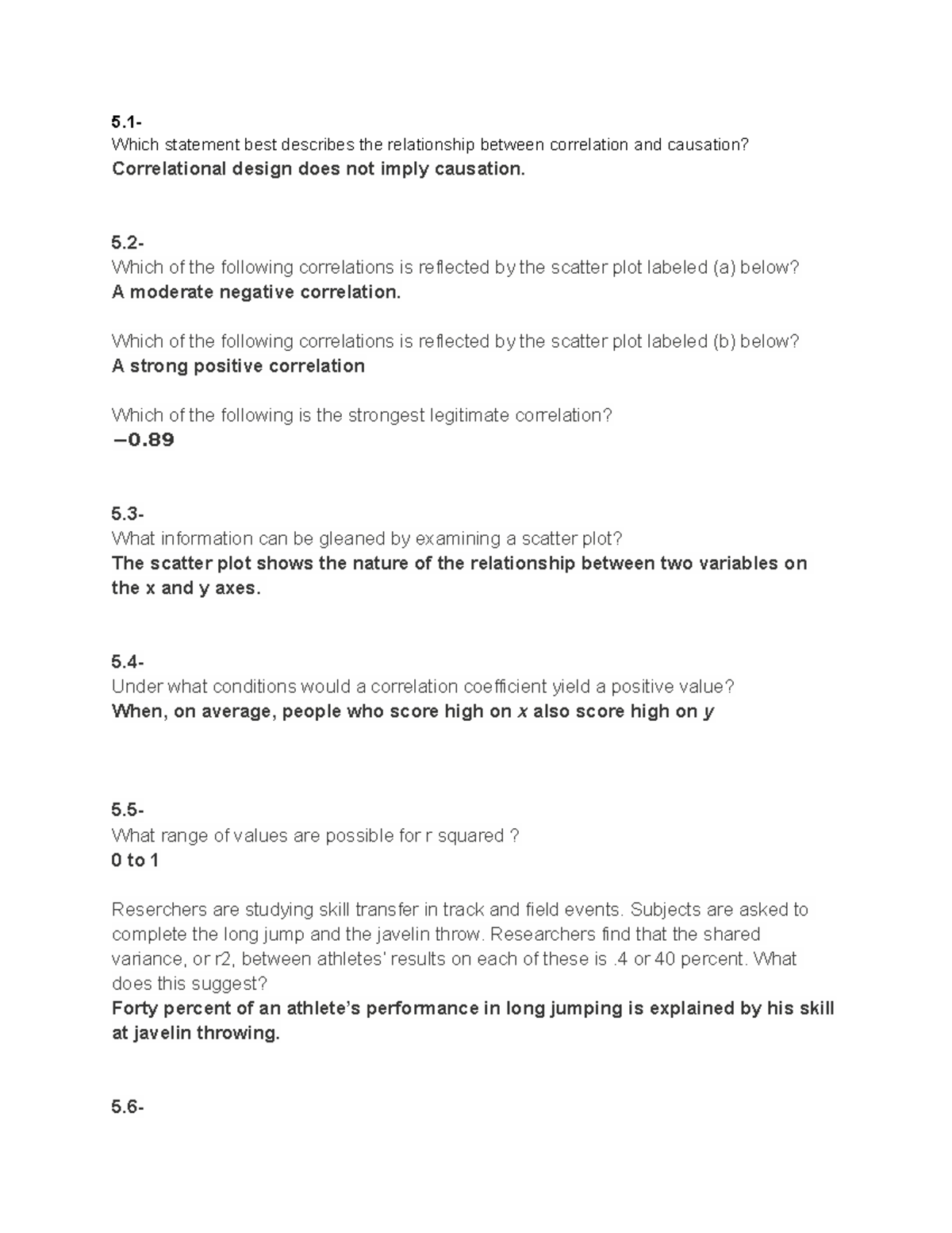 Psy 260 Soomo Chp 5 - Practice Questions Graded A - 5- Which statement ...