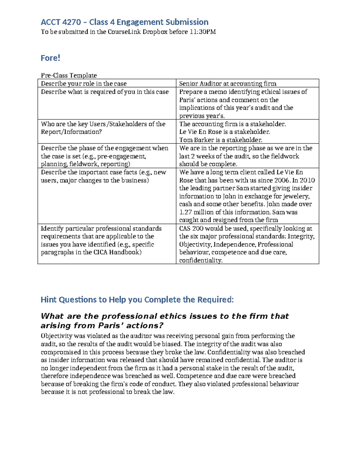 CL4 Class Engagement Submission - ACCT 4270 – Class 4 Engagement ...