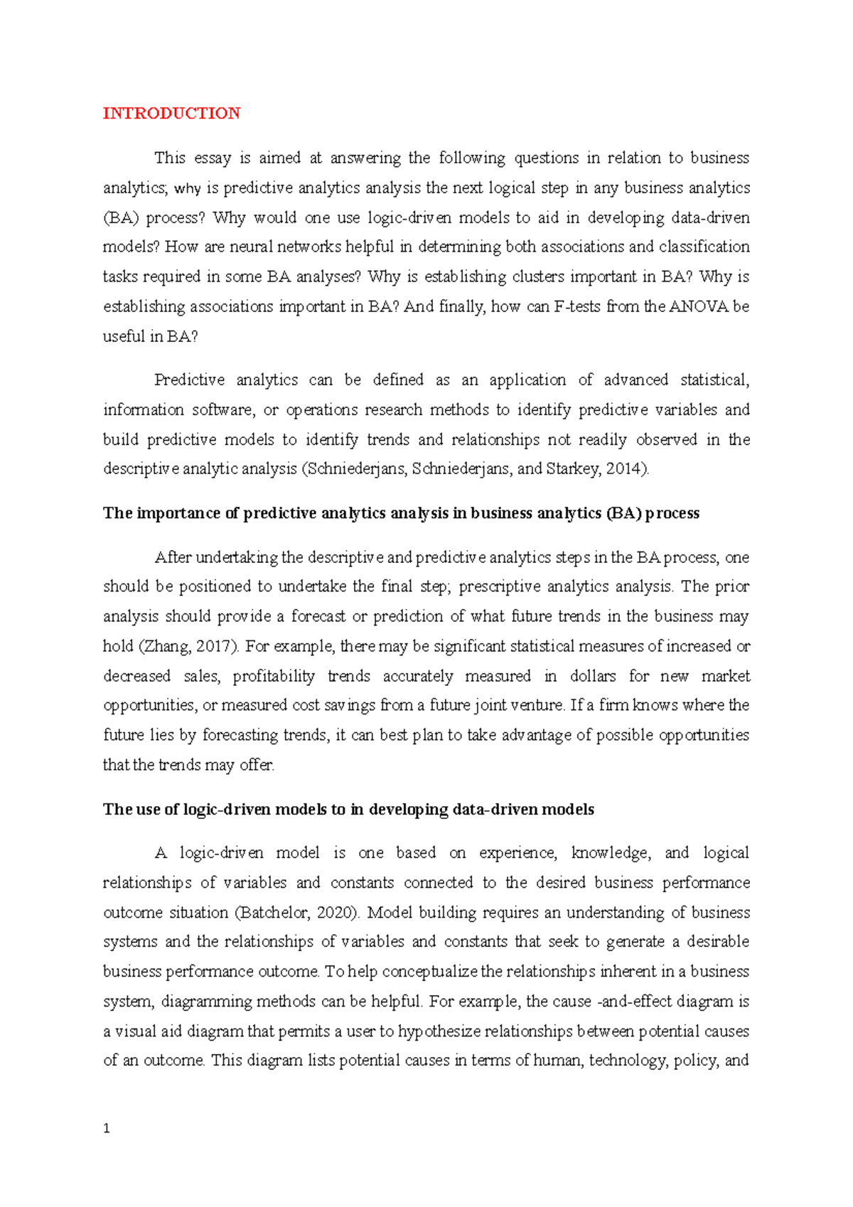 Final DATA Model Assignment - INTRODUCTION This essay is aimed at ...