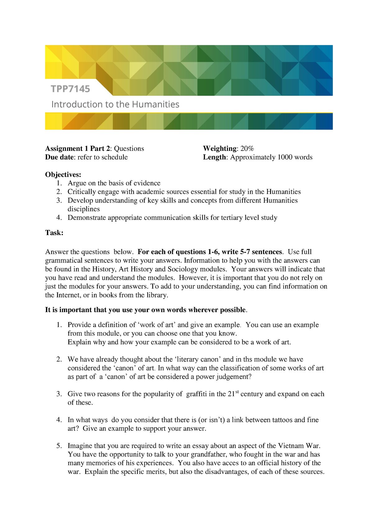 university assignment weighting