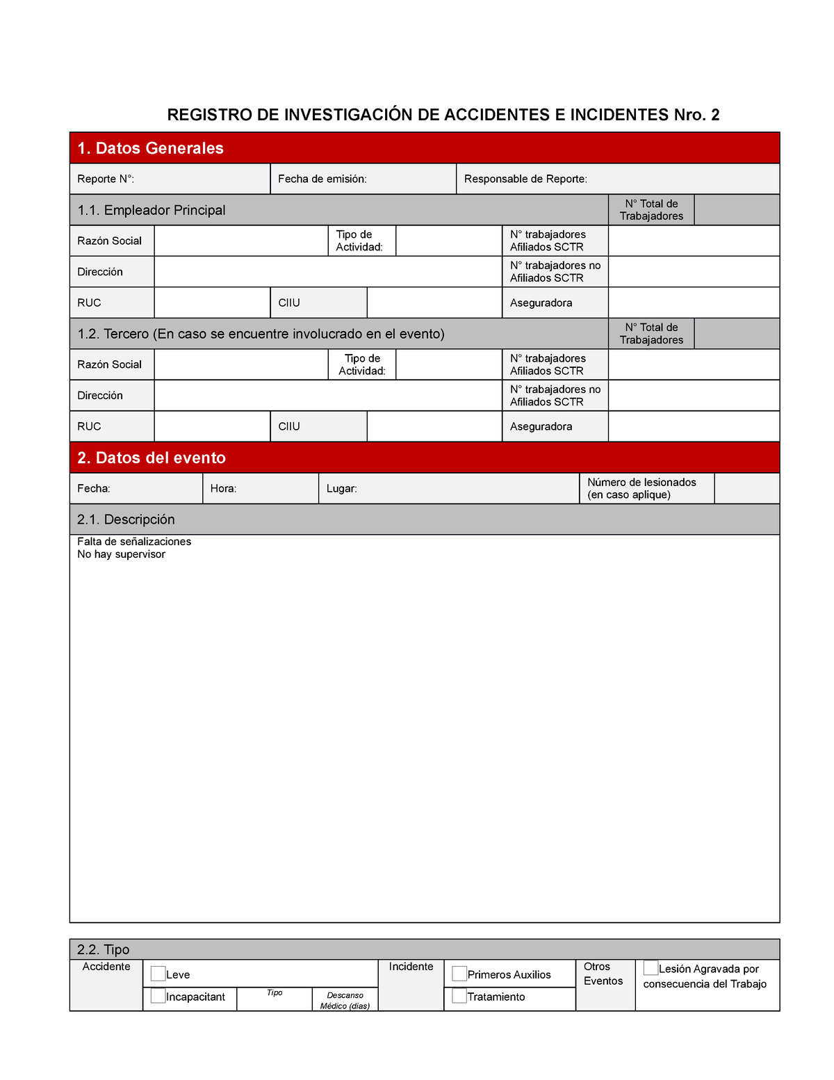 Formato De Investigacion De Incidentes Y Accidentes De Trabajo Arl Po Porn Sex Picture 5144