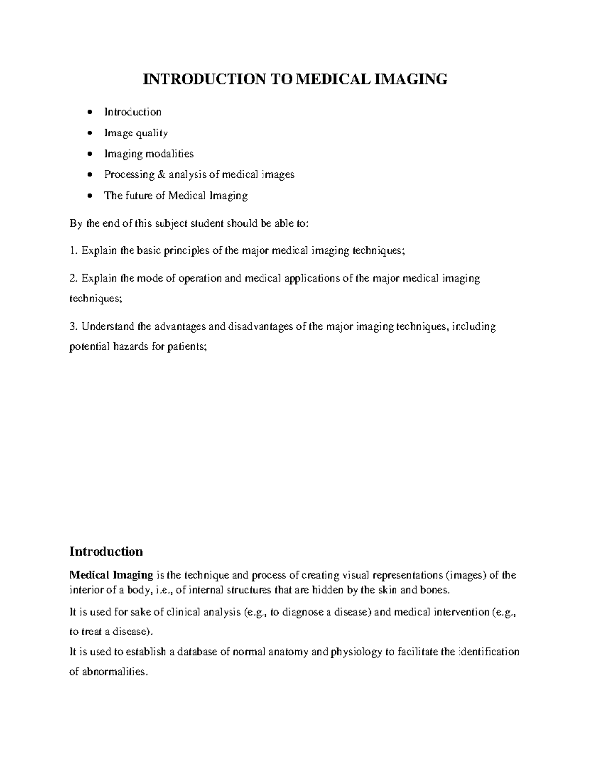 Medical imaging lecture notes - Warning: TT: undefined function: 32 ...