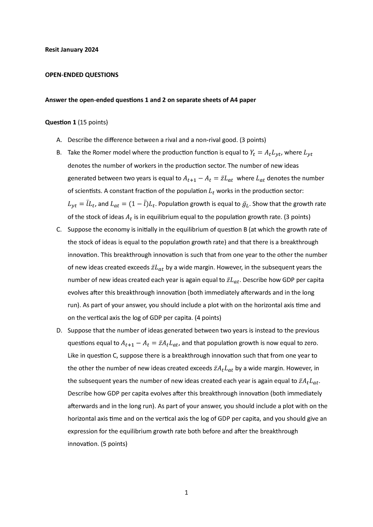 Resit 2021 Macroeconomics Resit January 2024 OPEN ENDED QUESTIONS   Thumb 1200 1697 