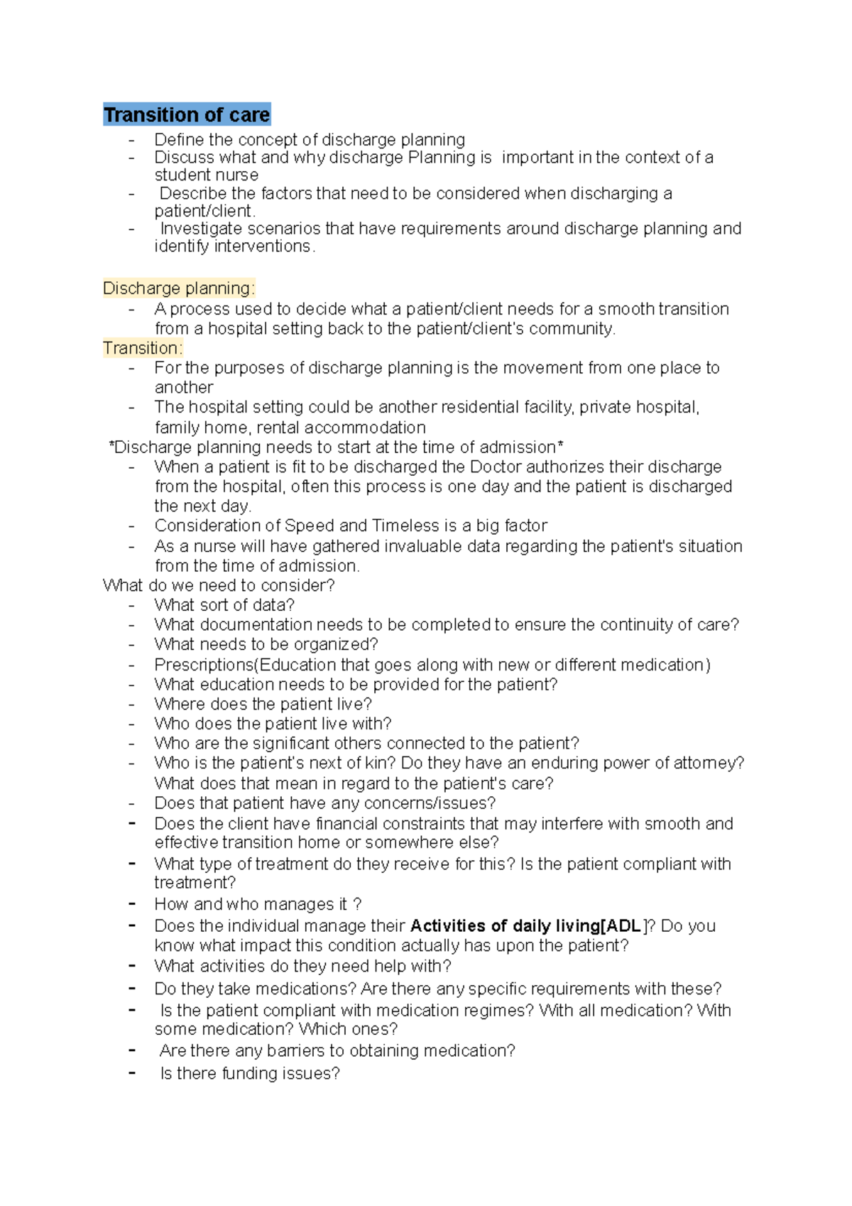 transition-of-care-lecture-summary-transition-of-care-define-the