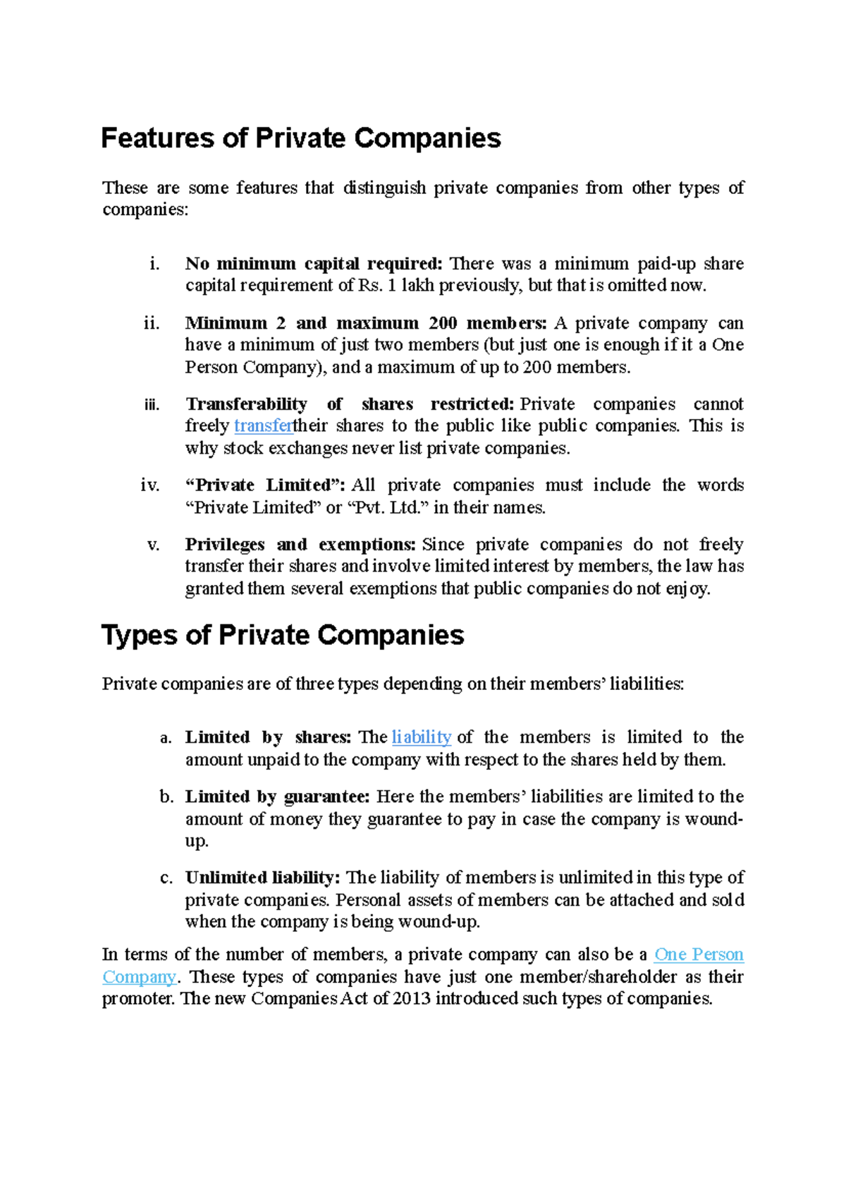 Features Of Private Companies No Minimum Capital Required There Was   Thumb 1200 1698 