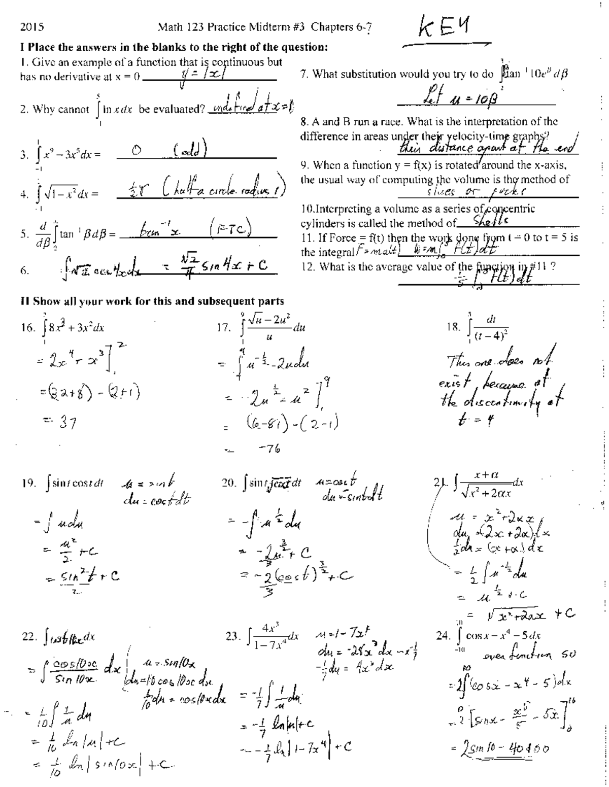 Sample/practice exam 9 December 2015, questions and answers - Math 123 ...