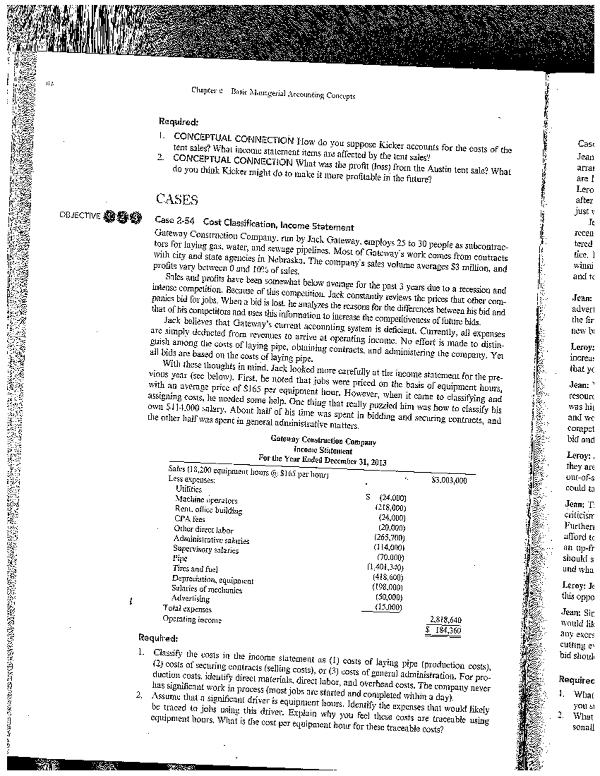 Case 2-54 - ... - Cost Accounting - Studocu