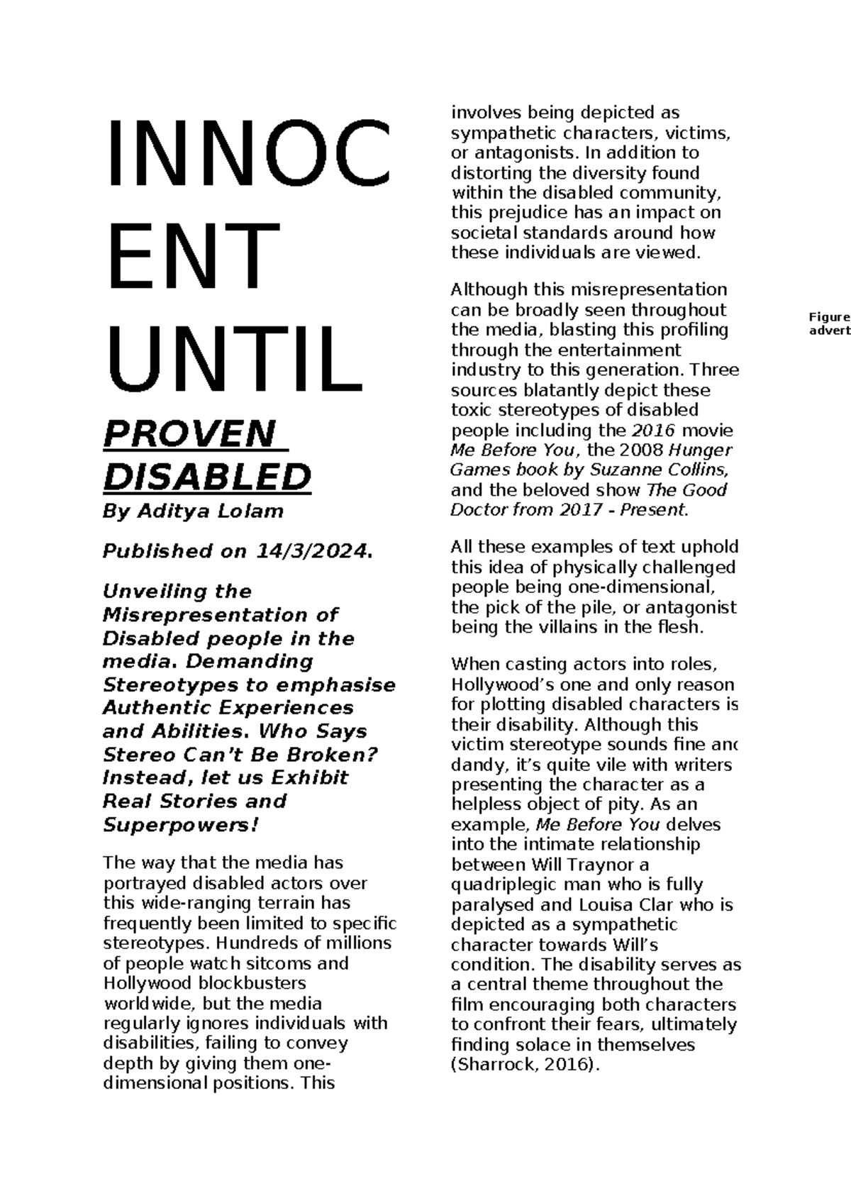 Final Final - this is good - INNOC ENT UNTIL PROVEN DISABLED By Aditya ...