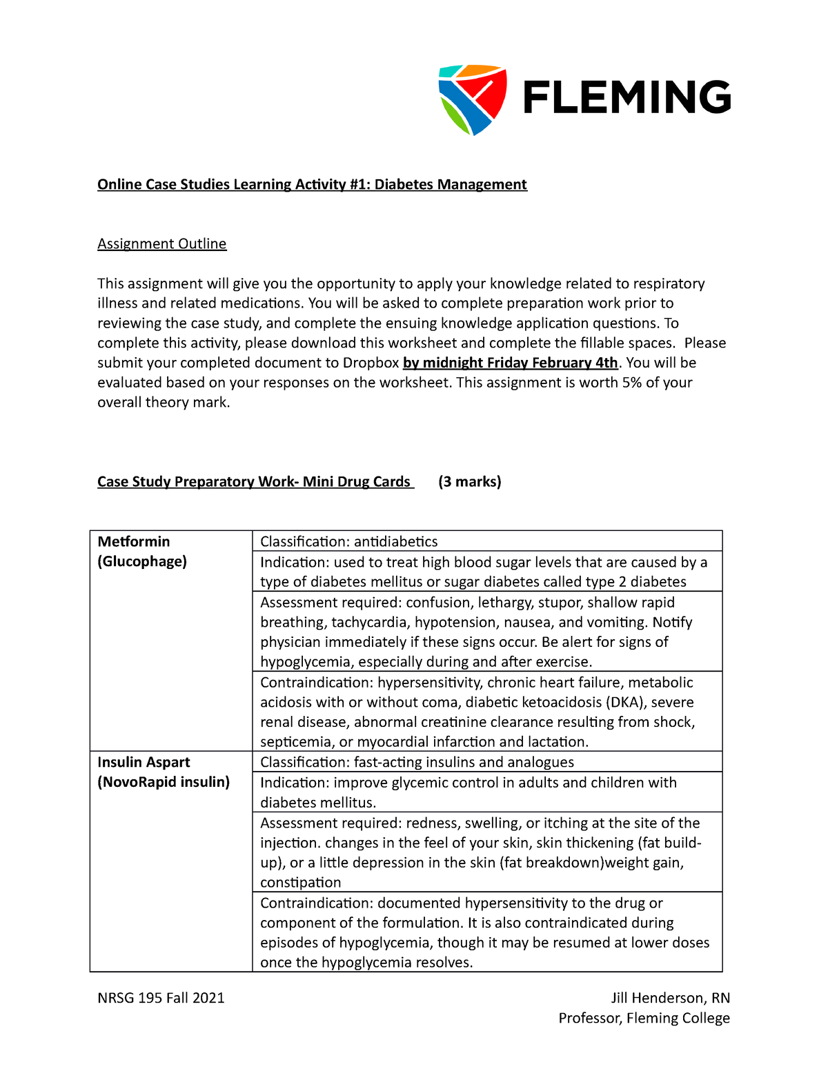 diabetes case study nursing students