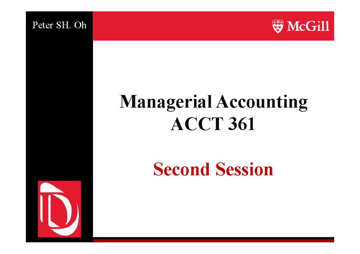 Chapter 3 Part 2 - Management notes - Managerial Accounting ACCT 361 ...