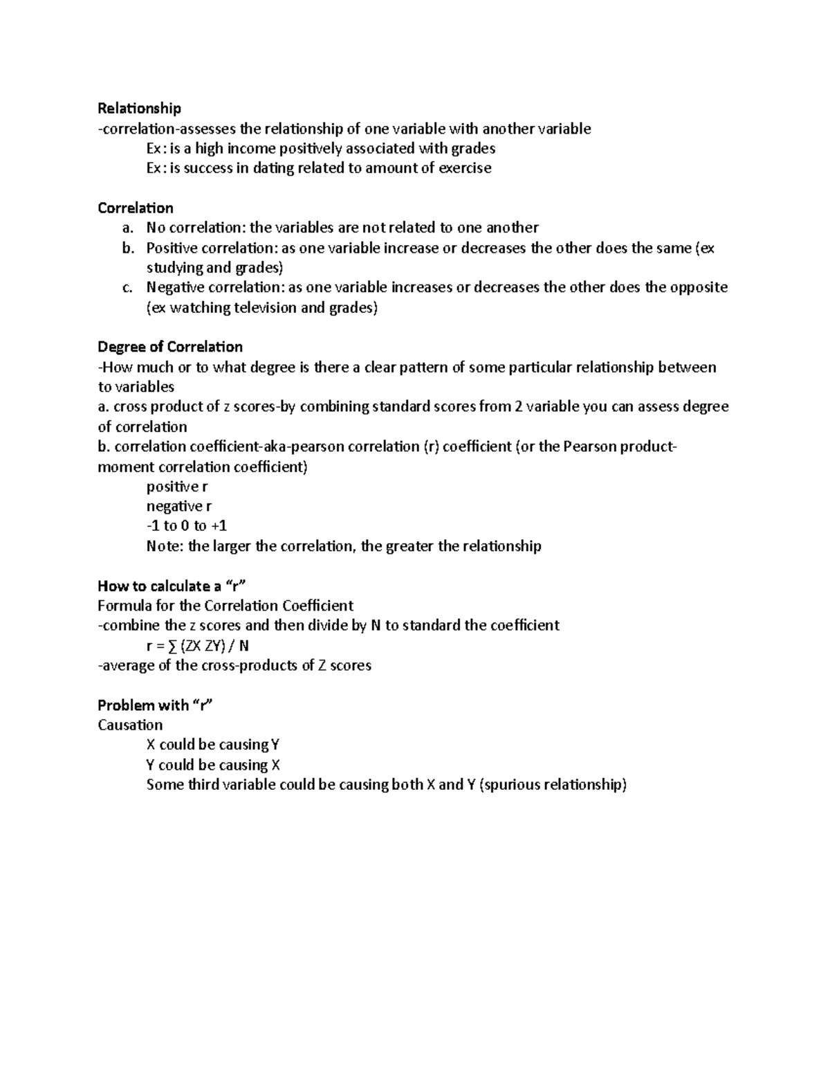 Stat ch 3 ppt notes - Relationship -correlation-assesses the ...