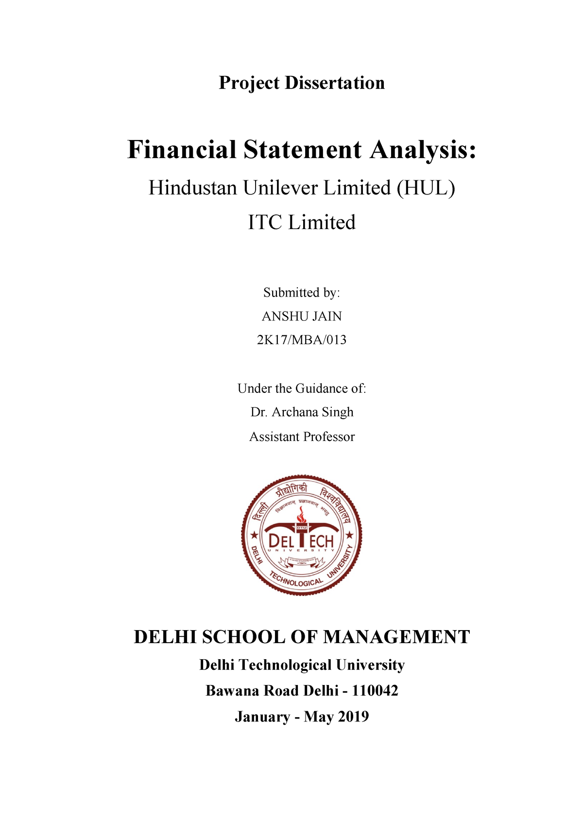 dissertation on financial statement analysis