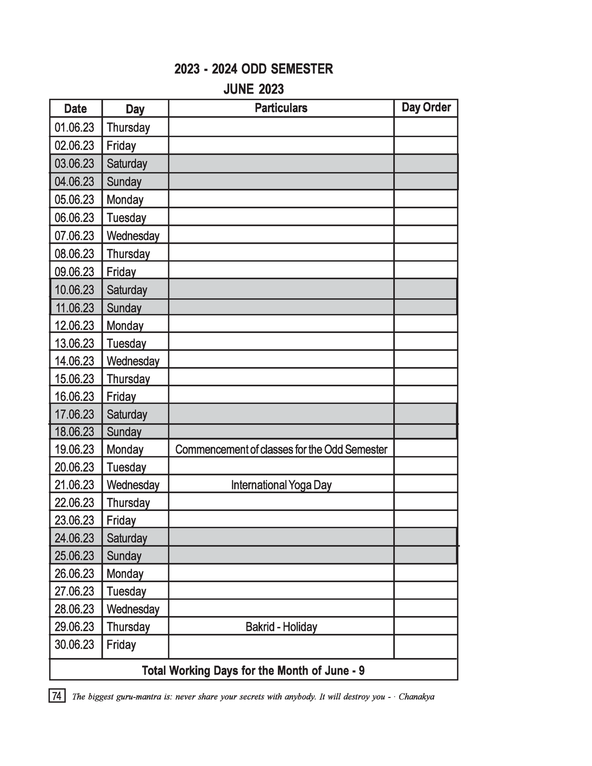 Academic Calendar 20232024 Studocu