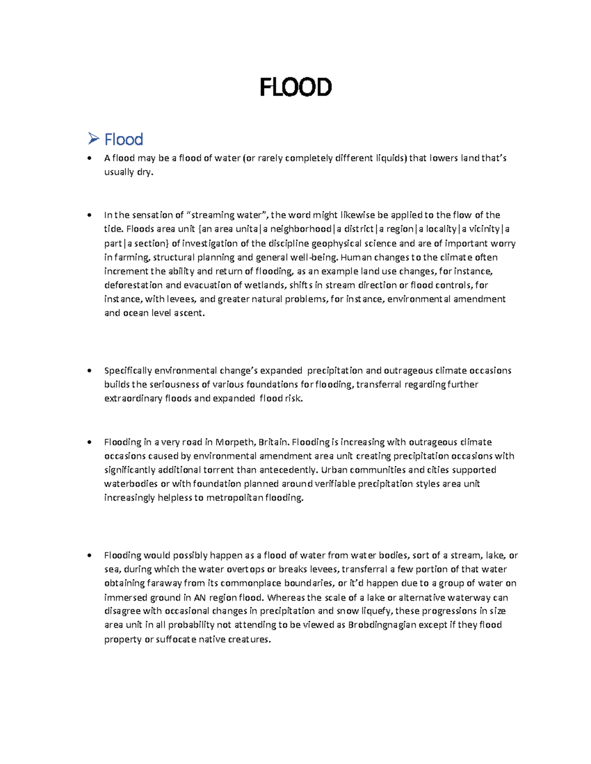 Flood Part-A - Useful Study Material - FLOOD Flood A Flood May Be A ...