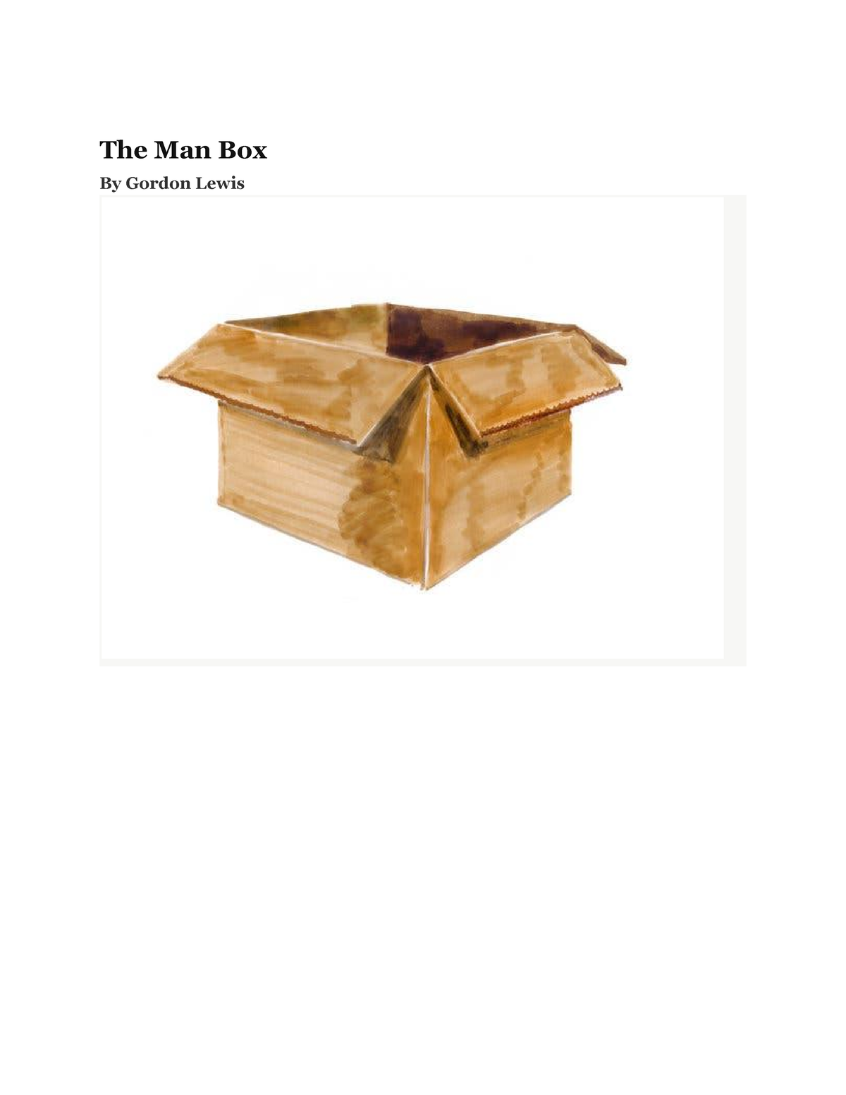 the man box essay