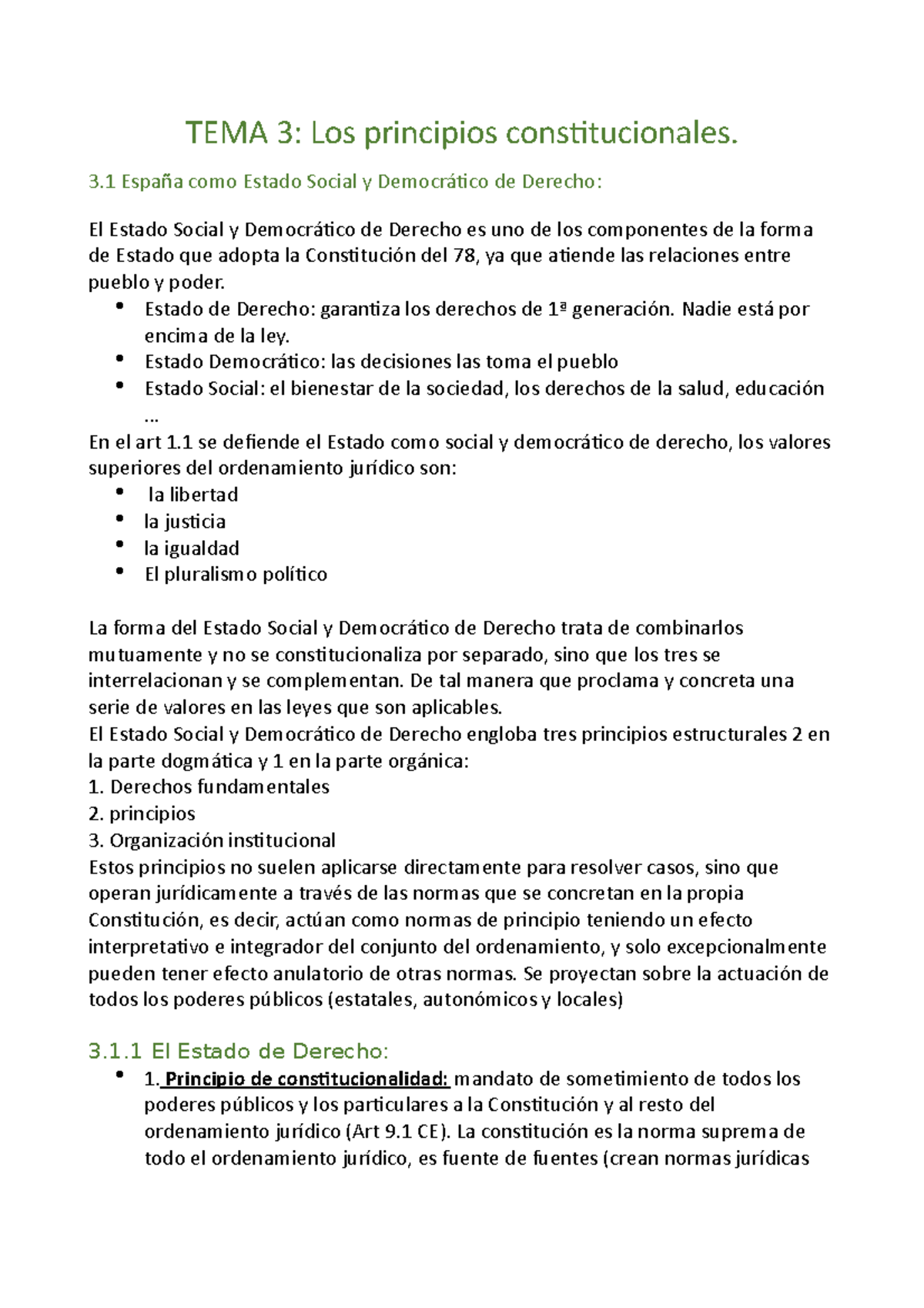 TEMA 3 - apuntes tema 3 manual básico de constitucional - TEMA 3: Los ...