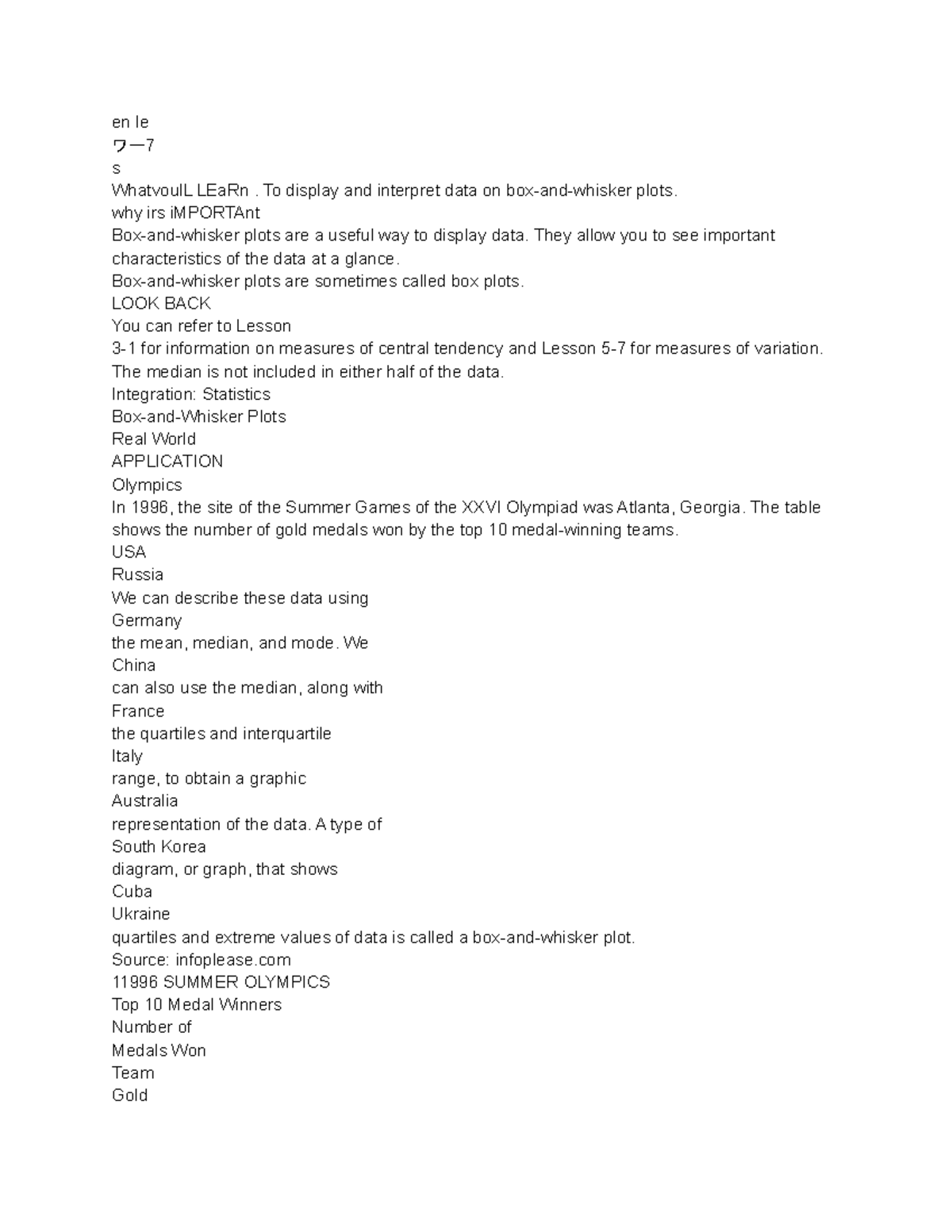 Box and whisper plots - en le ワー 7 s WhatvoulL LEaRn. To display and ...