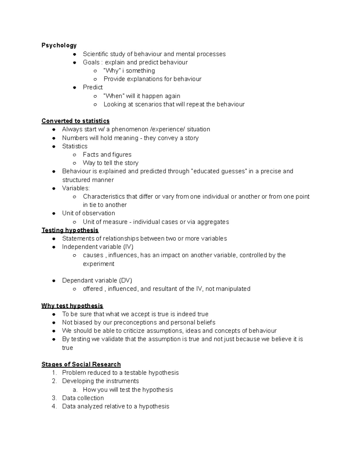 Introduction to Psychological Statistics - Psych Stat Lec - ANTEO - Studocu