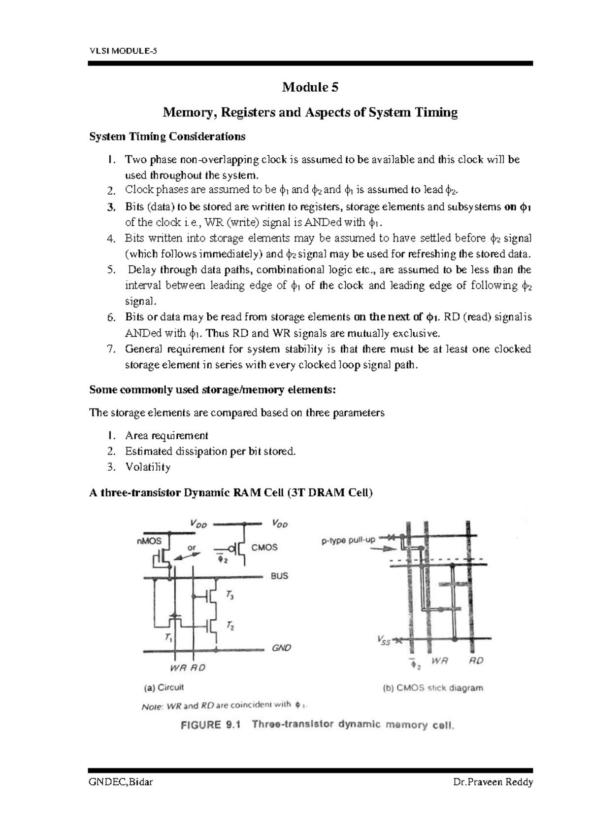 Module 5 GND - Module 5 Memory, Registers and Aspects of System Timing ...