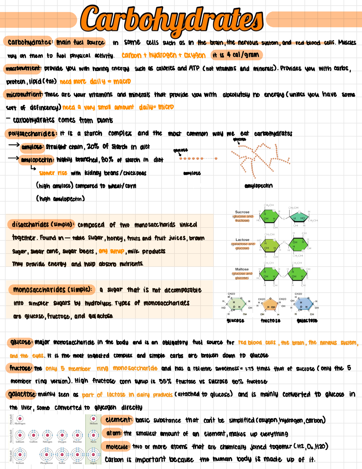 Human Nutrition - carbohydrates - carbohydrates:main fuel source in ...