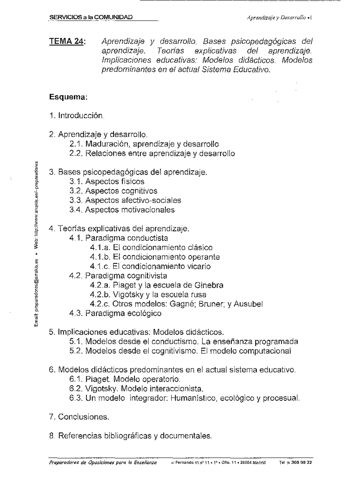 Tema24 - Xxxxxx - TEM A 24: Aprendizaje Y Desarrollo. Bases ...