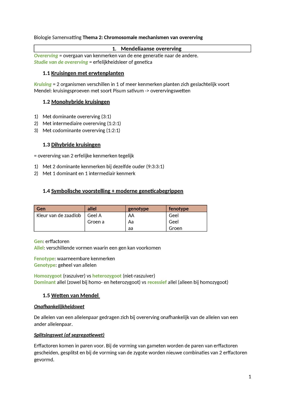 Samenvatting Thema 2-Biogenie (1u) - Biologie Samenvatting Thema 2 ...