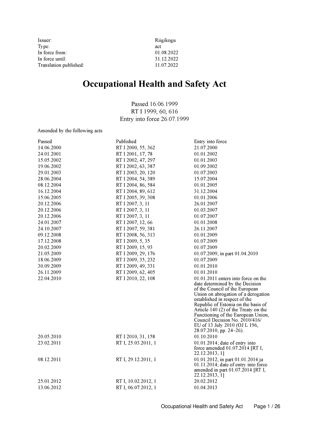 ohsa-occupational-health-and-safety-act-issuer-riigikogu-type-act