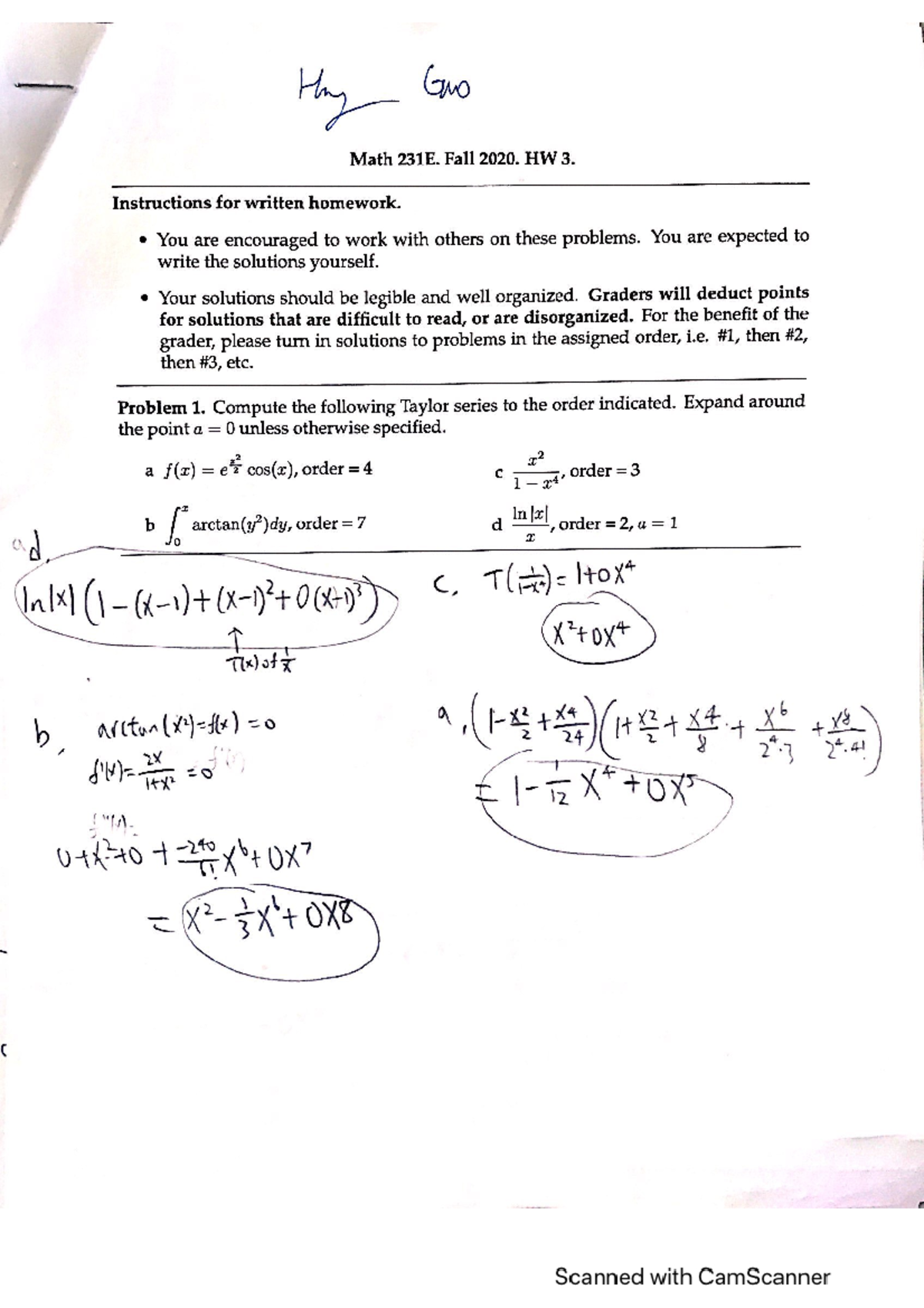 Calc HM3pdf This is homework 3 MATH 231 Studocu