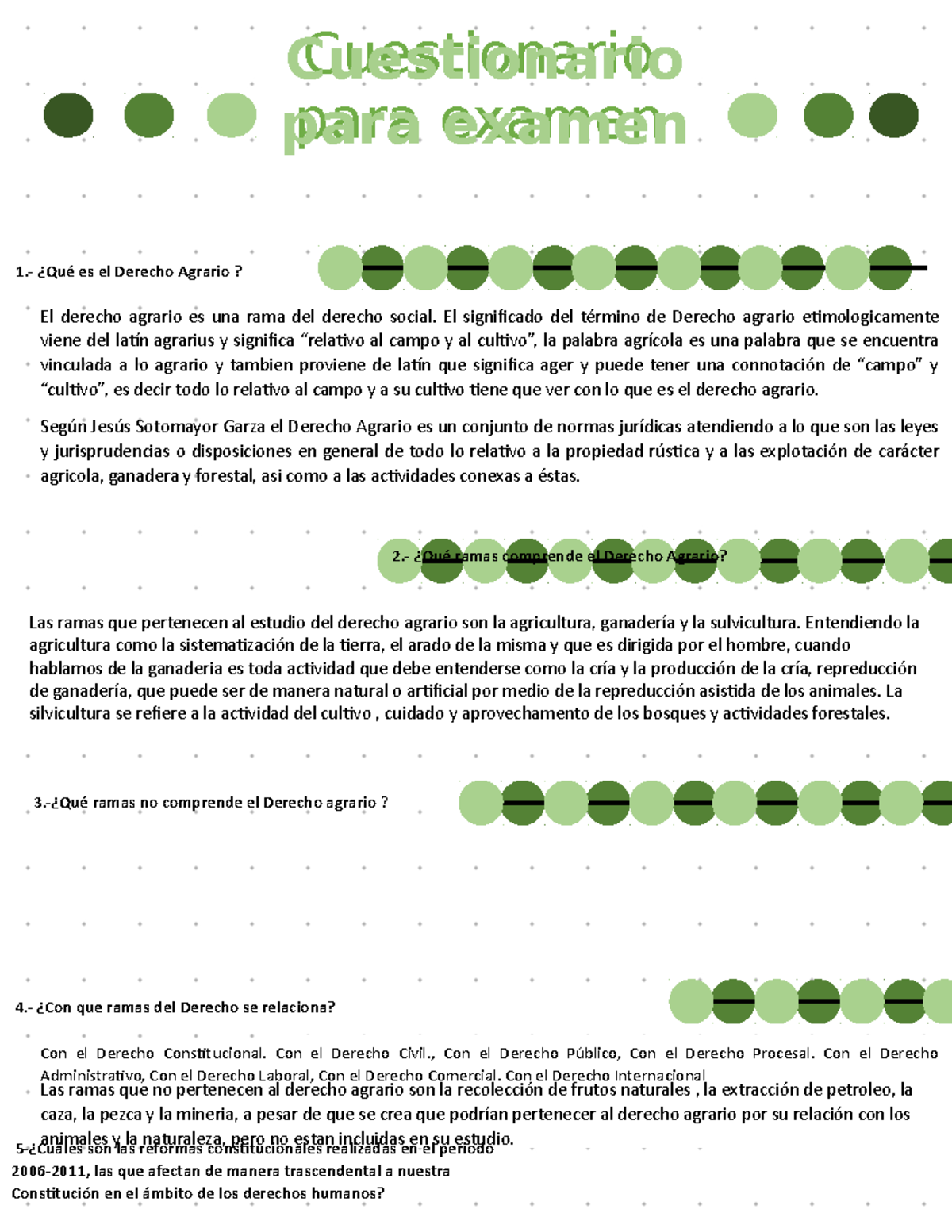 Cuestionario Para Agrario - Cuestionario Para Examen Cuestionario Para ...