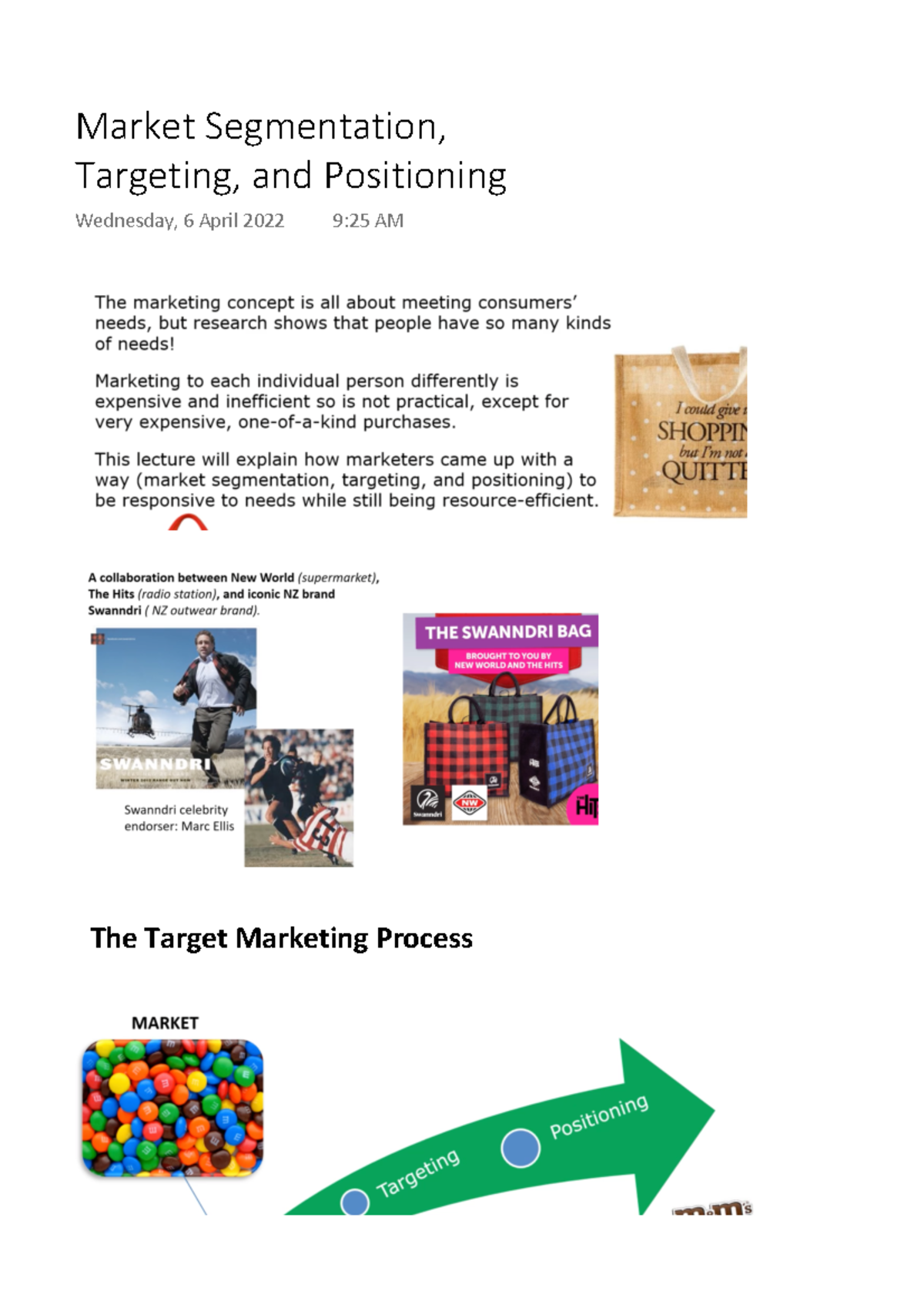 Market Segmentation, Targeting, and Positioning - The Target Marketing ...