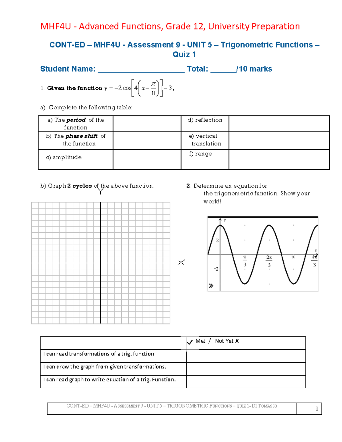 unit 5 trigonometric functions answer key homework 9