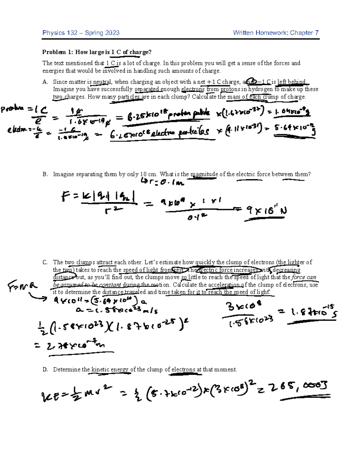 HW 7 Written Problems - Sp23 - Physics 132 – Spring 2023 Written ...