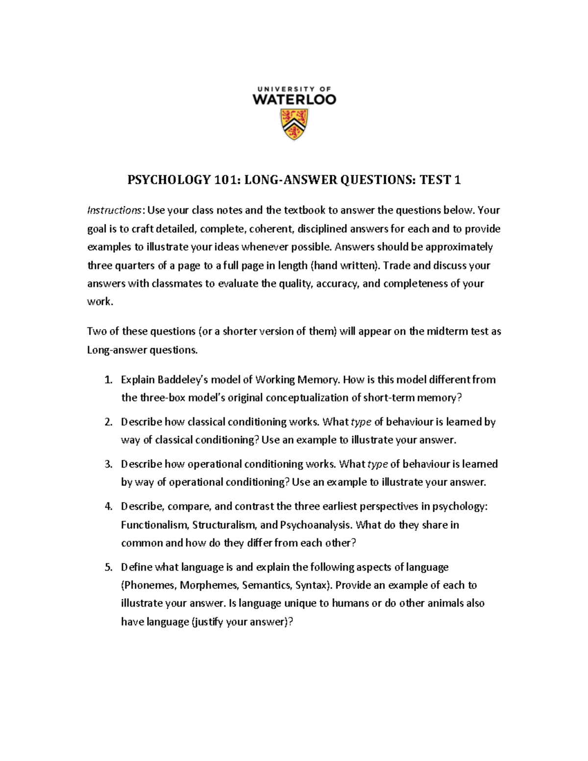 long-answer-questions-test-1-psychology-101-long-answer-questions