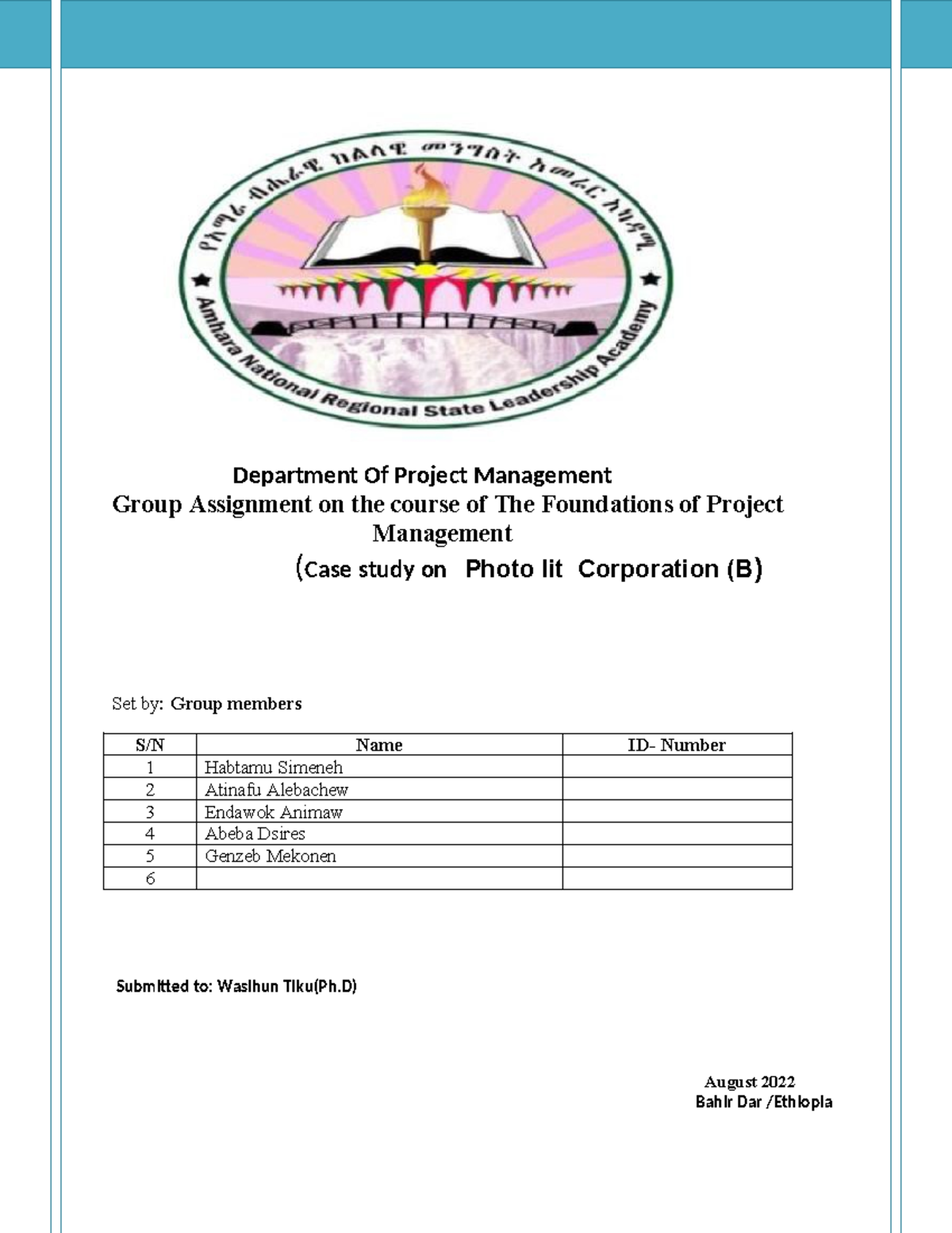 case study in planning management