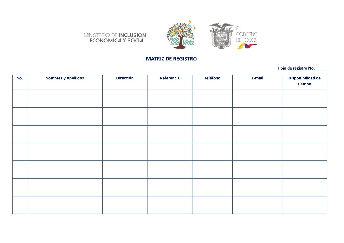 Matriz-DE- Registro - .b. - Comunicación - MATRIZ DE REGISTRO Hoja De ...