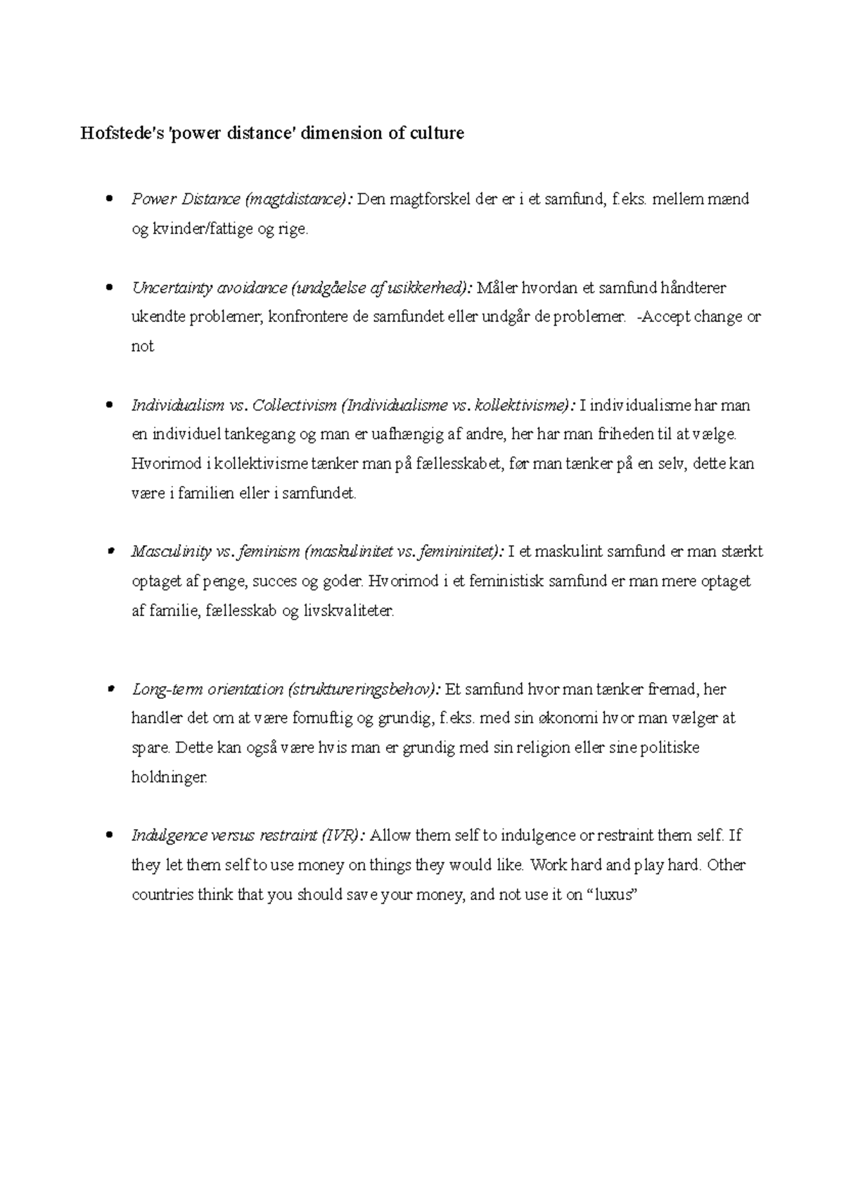 Hofstede 6 dimensions of culture - Hofstede's 'power distance ...