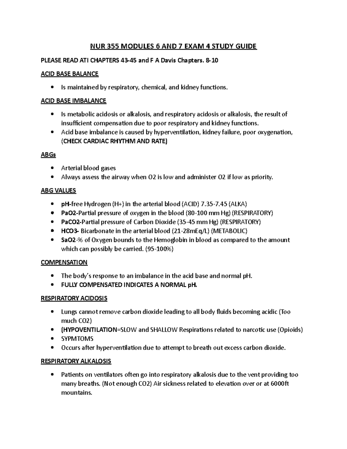 NUR+355+ Modules+6+AND+7+EXAM+ Study+ Guide - NUR 355 MODULES 6 AND 7 ...