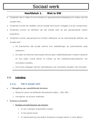 Sociaal Werk - Samenvatting Les Methoden 2 - Samenvatting Hoofdstuk 7 ...